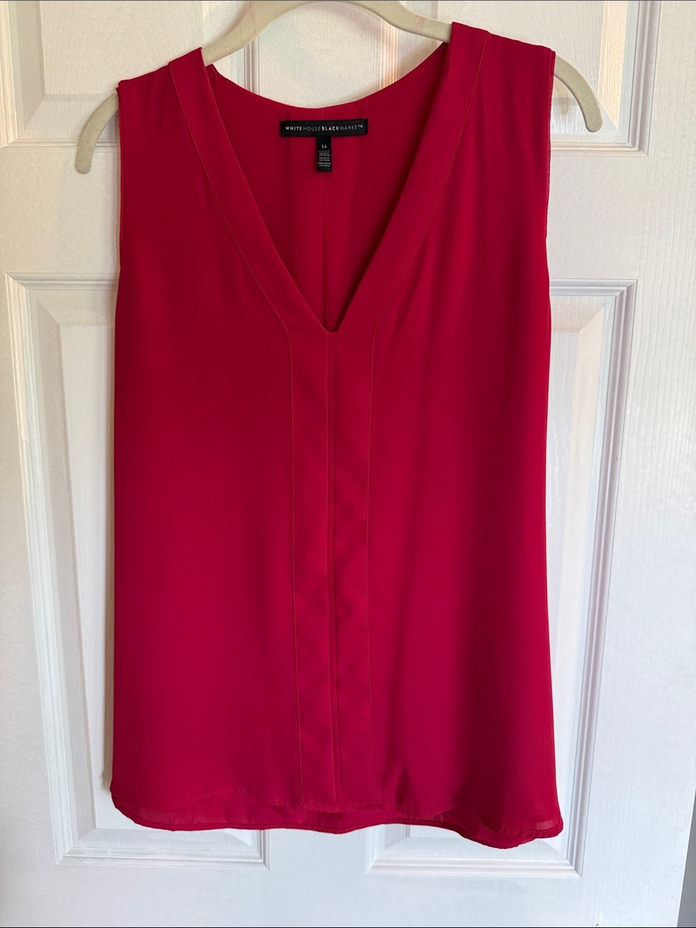 White House Black Market V-Neck Sleeveless Shell Top - 14